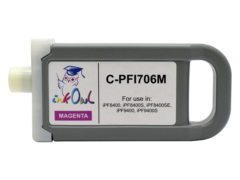 InkOwl Compatible Ink Cartridge Replacement for Canon PFI-706M (700ml, Magenta) for iPF8400, iPF8400S, iPF8400SE, iPF9400, iPF9400S Printers - Image 2